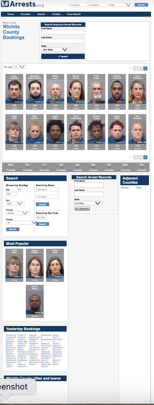 Texas Arrests Org Wichita Falls