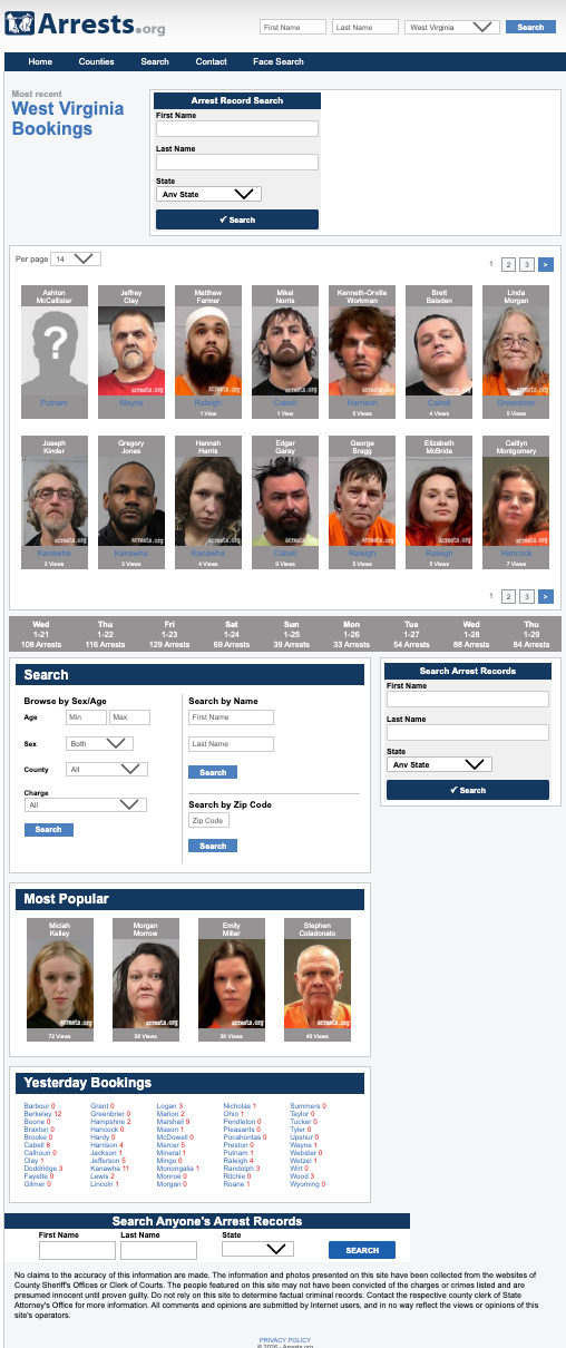 WestVirginia.Arrests.org