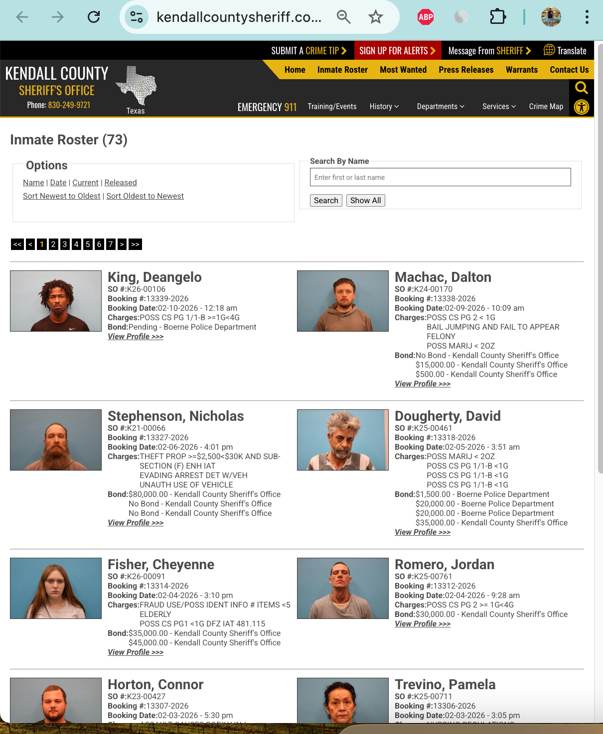Kendall County Texas Arrest Records